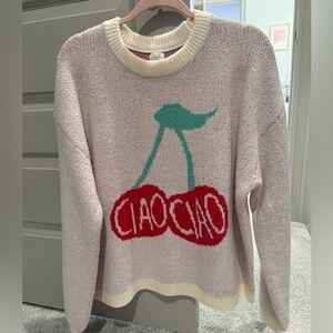 a new day Women's Sweater - Red and Cream